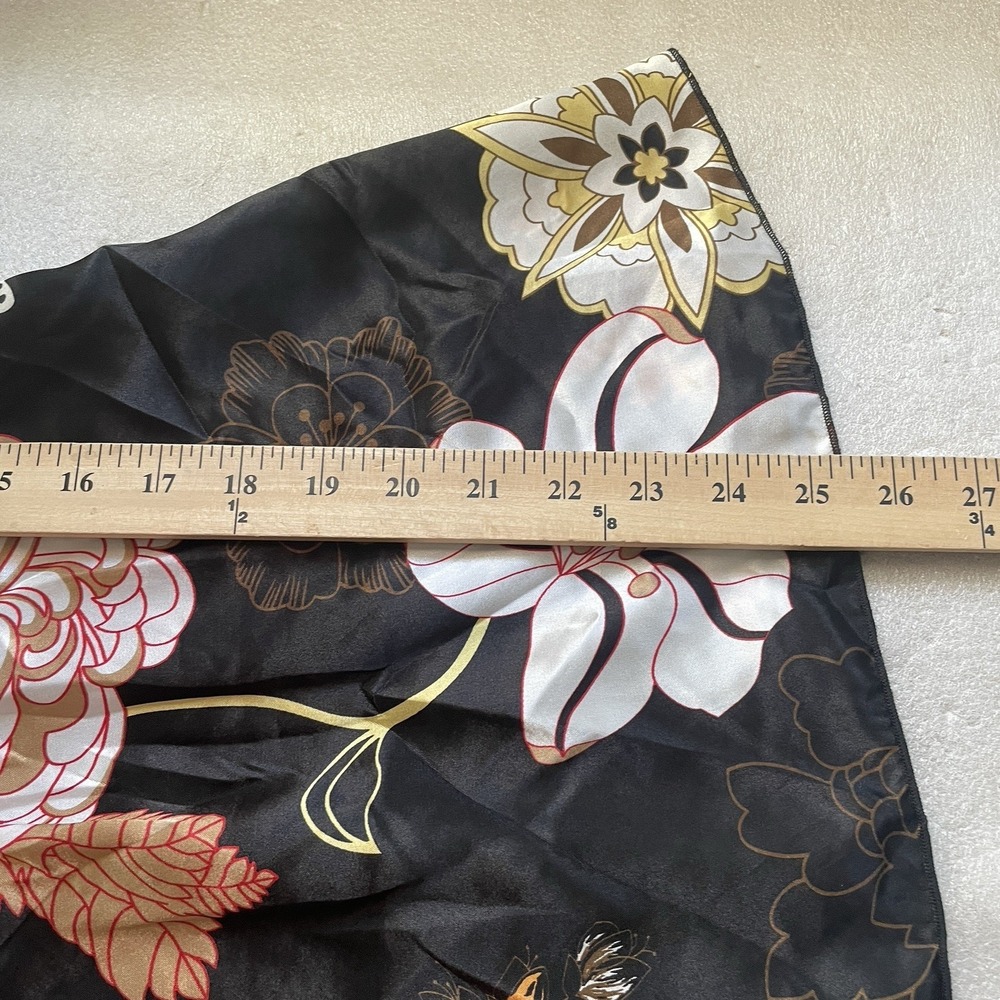 Wet Seal Babydoll Y2K Shirt Women M Black Floral Asian Inspired Sleeveless Top - Picture 10 of 10